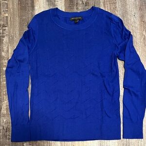 Banana Republic Merino Wool Vibrant Blue Crewneck Sweater